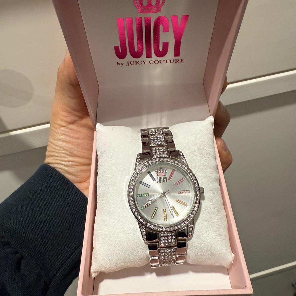 Juicy Couture Silver Watch with Multicolor Accents